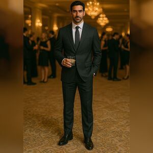 NWT Jones New York L48 Wool Cashmere Pinstripe Blazer Jacket Charcoal Classic